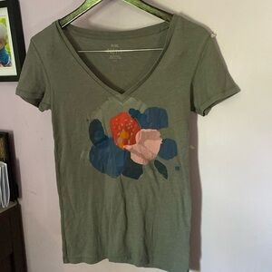 Hand painted V-Neck Tee